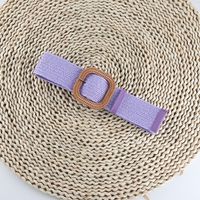 Simple Style Solid Color Cotton And Linen Woven Belt Women's Woven Belts 1 Piece sku image 19