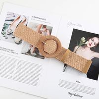Simple Style Solid Color Cotton And Linen Woven Belt Women's Woven Belts 1 Piece sku image 10
