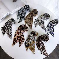 Women's Sweet Leopard Polyester Printing Silk Scarves main image 1