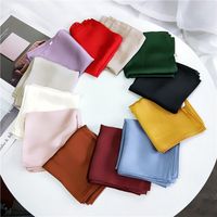 Women's Elegant Solid Color Polyester Silk Scarves main image 6