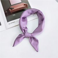Women's Elegant Solid Color Polyester Silk Scarves sku image 10