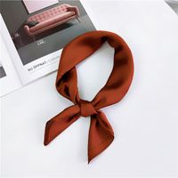Women's Elegant Solid Color Polyester Silk Scarves sku image 7