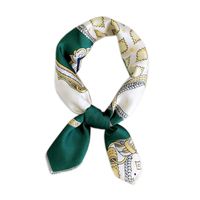 Women's Sweet Color Block Polyester Printing Silk Scarves main image 2