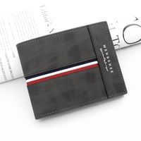 Men's Stripe Pu Leather Open Wallets sku image 1