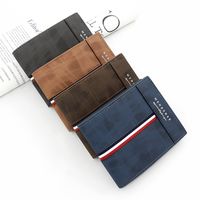 Men's Stripe Pu Leather Open Wallets main image 2
