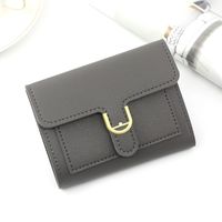 Women's Solid Color Pu Leather Flip Cover Wallets sku image 7