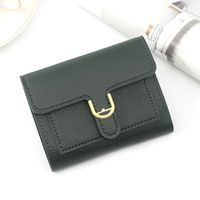 Women's Solid Color Pu Leather Flip Cover Wallets sku image 5