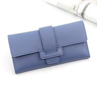 Women's Solid Color Pu Leather Flip Cover Wallets sku image 5