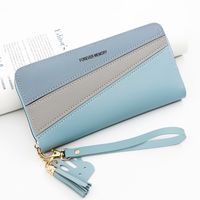 Women's Letter Color Block Pu Leather Zipper Wallets main image 4