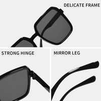 Retro Gradient Color Solid Color Ac Square Full Frame Men's Sunglasses main image 2