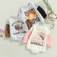 Fashion Animal Letter Cotton Baby Rompers main image 6