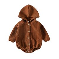 Fashion Solid Color Corduroy Baby Rompers main image 2
