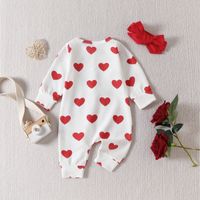 Fashion Heart Shape Printing Cotton Baby Rompers main image 2