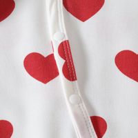 Fashion Heart Shape Printing Cotton Baby Rompers main image 4