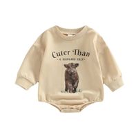 Fashion Animal Letter Printing Cotton Baby Rompers main image 4