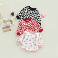 Valentine's Day Cute Heart Shape Cotton Baby Rompers main image 1