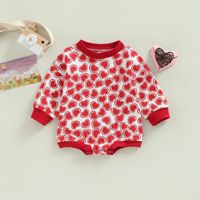 Valentine's Day Cute Heart Shape Cotton Baby Rompers sku image 6