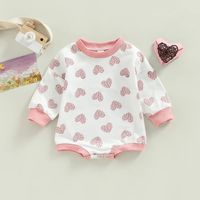 Valentine's Day Cute Heart Shape Cotton Baby Rompers sku image 9
