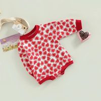 Valentine's Day Cute Heart Shape Cotton Baby Rompers main image 4