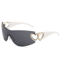 Fashion Heart Shape Pc Special-shaped Mirror Frameless Women's Sunglasses sku image 9