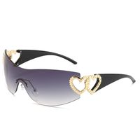 Fashion Heart Shape Pc Special-shaped Mirror Frameless Women's Sunglasses sku image 6