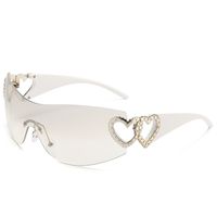 Fashion Heart Shape Pc Special-shaped Mirror Frameless Women's Sunglasses main image 1