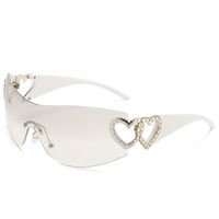 Fashion Heart Shape Pc Special-shaped Mirror Frameless Women's Sunglasses main image 6