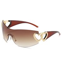 Fashion Heart Shape Pc Special-shaped Mirror Frameless Women's Sunglasses sku image 10
