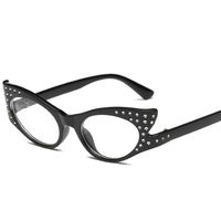 Fashion Solid Color Ac Cat Eye Diamond Full Frame Women's Sunglasses sku image 8