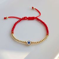 Fashion Eye Artificial Crystal Glass Copper Beaded Enamel Plating Gold Plated Women's Bracelets main image 3