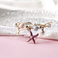 1 Pièce Sucré Star Fleur Alliage Incruster Perles Artificielles Femmes Bracelets main image 5