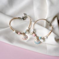 1 Pièce Sucré Star Fleur Alliage Incruster Perles Artificielles Femmes Bracelets main image 4
