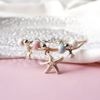 1 Piece Sweet Star Flower Alloy Inlay Artificial Pearls Women's Bracelets sku image 7