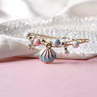 1 Piece Sweet Star Flower Alloy Inlay Artificial Pearls Women's Bracelets sku image 8