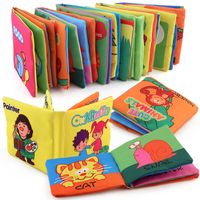 Baby Three-dimensional Early Education Cloth Book 0-6 Months Baby Foreign Trade Cloth Book Tear-proof Cloth Book English Six Models Can Be Selected main image 1
