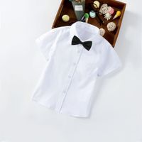 Preppy Style Solid Color Button Cotton T-shirts & Shirts main image 5