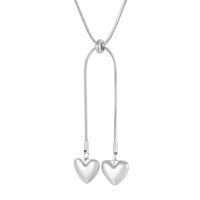 Fashion Heart Shape Titanium Steel Necklace 1 Piece sku image 1