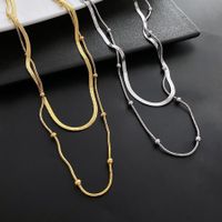 Fashion Geometric Titanium Steel Plating Layered Necklaces 1 Piece main image 1