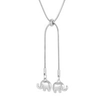 Fashion Elephant Titanium Steel Necklace 1 Piece sku image 1