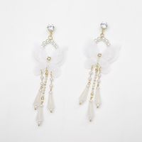 1 Pair Fashion Butterfly Imitation Pearl Alloy Rhinestone Women's Chandelier Earrings main image 5