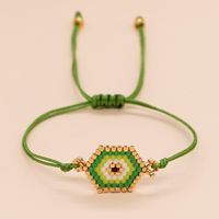 1 Piece Bohemian Hexagon Beaded Alloy Rope Women's Bracelets sku image 6