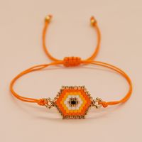 1 Piece Bohemian Hexagon Beaded Alloy Rope Women's Bracelets sku image 5