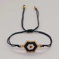 Bohemian Geometric Leaf Glass Braid Women's Twisted Cable Bracele Bracelets sku image 1