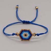 1 Piece Bohemian Hexagon Beaded Alloy Rope Women's Bracelets sku image 8