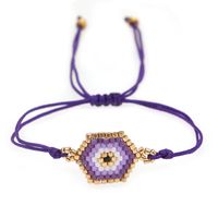 Bohemian Geometric Leaf Glass Braid Women's Twisted Cable Bracele Bracelets main image 5