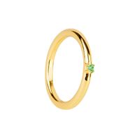 Simple Style Solid Color Copper Inlay Artificial Diamond Rings 1 Piece sku image 10