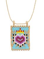 1 Piece Bohemian Heart Shape Eye Beaded Plating Women's Pendant Necklace main image 4