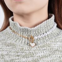 Fashion Geometric Heart Shape Stainless Steel Titanium Steel Necklace 1 Piece main image 4