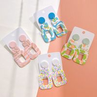 1 Pair Retro Color Block Soft Clay Women's Earrings main image 1