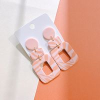 1 Pair Retro Color Block Soft Clay Women's Earrings sku image 2